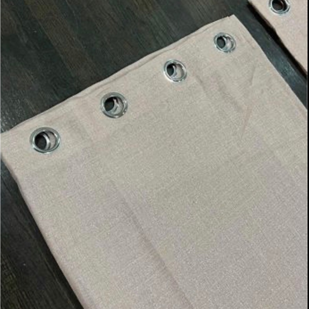 Metallic Pink Shimmer Curtain Panels - Picture 3 of 4